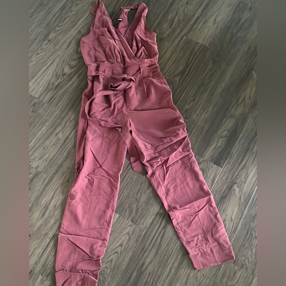 Dusty Rose Pink Mauve Dressy Jumpsuit Romper Express - Picture 1 of 8